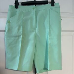 EP Women's High-Waist Chino Shorts Green Size 2